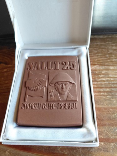 Plakette porzelan sed salut - plakette,