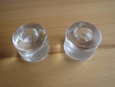 2 Glaskerzenleuchter / Kerzenständer / Kerzenhalter für Tafelkerzen aus Glas