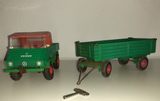 Tippco, Tipp & Co, Blechspielzeug, Unimog 411 mit Anhänger, Dachbodenfund, alt