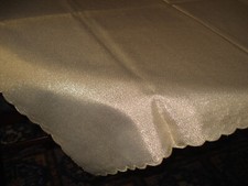 festliche Goldlurexdecke/ Unterdecke 100x180 cm Baumwolle Festonkante Schweiz