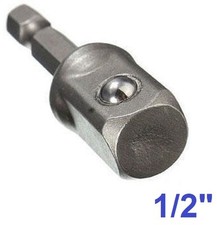 Akku Schrauber Bit Adapter 1/4" auf 1/2" Nuss Aufnahme