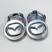 Silber Badges Radnabenabdeckung Felgendeckel Nabendeckel DE 4x 52mm Für Mazda 