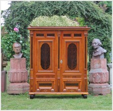  Prunk Schrank Renaissance Kapitel Pilaster Intarsien Galerie 1880 № I