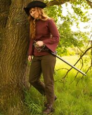 Mytholon Kassandra Bluse Segeltuch Bordeaux L Larp Mittelalter #22443