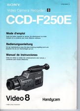 SONY CCD - F250E Video Camera Recorder 8 Bedienungsanleitung, viele Sprachen