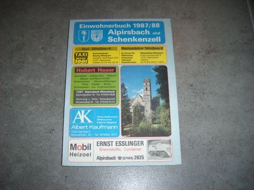Alpirsbach einwohnerbuch der - einwohnerbuch,