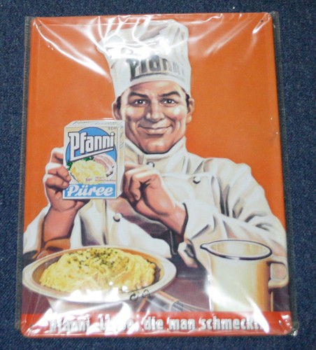 Werbeschild pfanni püree - pfanni,
