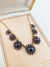 antik Granat Collier Halskette
