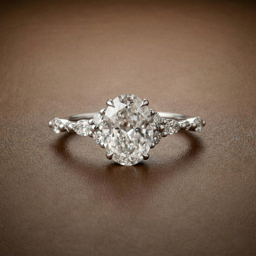 2ct oval schliff moissanit - oval,