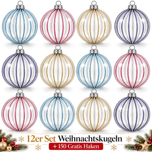 Weihnachtskugeln gold 12er set - gold,