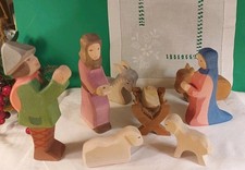 Ostheimer Krippenfiguren  , 9 Teile, Figuren für Krippe,   Originale,  wie neu