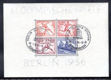 Dt. Reich 1936 Olymp. Sommerspiele 1936 Block  Nr. 6   2 Sonderstempel TOP 90€