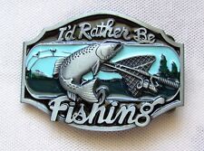 Gürtelschnalle rathe be Fishing - Bin lieber Angeln Fliegenfischen Lachs Buckle