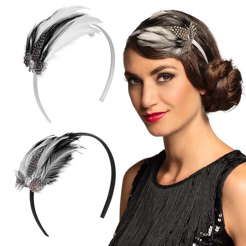 Flapper haarreif schwarz - haarreif, &