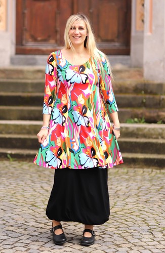 Magna lagenlook tunika kleid - -,