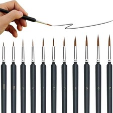 Pinselset 11 teilig fein Modellbau Acryl Hobby Malpinsel Malen nach Zahlen A2091