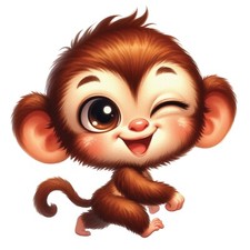 Cute Monkey Cartoon Baby