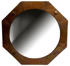 Spiegel Butler Butler’s Mirror Kupfer achteckig konvexes Spiegelglas England