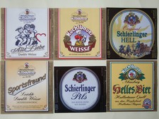 6 Bier-Etiketten, Brauerei
