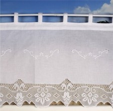 H22: Häkelgardine 50/130cm Kurzgardinen Panneaux Scheibengardinen m. Häkelspitze