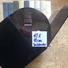 TONBÄNDER 18cm 10x AMPEX ,BASF,AGFA etc in ARCHIVBOXEN Tonband Spulentonband