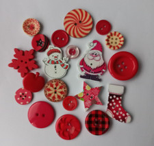 Knöpfe rot Mischung Weihnachten Konvolut Basteln