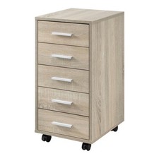 Rollcontainer Eichefarben