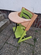 Stokke Tripp Trapp Hochstuhl Newborntauglich Grün mit Tisch Vortisch