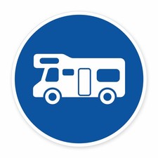 Schild „Wohnmobil erlaubt“