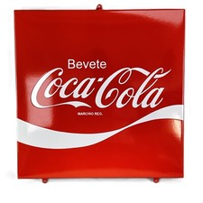 XL Coca Cola französisches Nostalgie Emailschild Emaille Schild 50x50cm