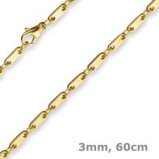 3mm Kette Collier Plattenkette