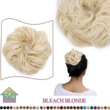 Echt Dick Dutt Haar Bun Scrunchy Zopfgummi Haarverlängerung Wrap Updo Haarteil