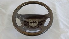 Leder Holzlenkrad Original Mercedes W211 38mm Leder grau mit Holz Einsätze