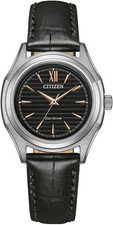 CITIZEN Damen Armbanduhr FE2110-14E Eco-Drive Lederarmband schwarz 31 mm B-WARE