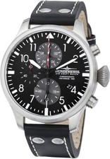 Fliegeruhr Thunderbirds Chronograph Chrono Flieger Uhr Stahl Ø 47mm Edelstahl