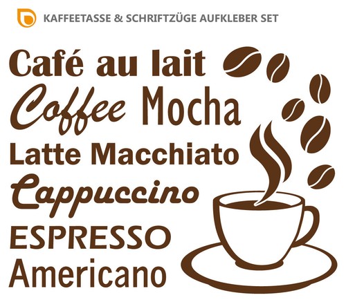 Kaffeetassen aufkleber sticker - kaffeetassen,