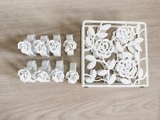 Ikea Liksidik Serviettenständer + Serviettenringe Rosen weiß Shabby Skandi