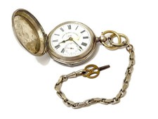 Robert Roskell Schlüsselwerk Taschenuhr Silber Silver Pocket Watch um 1800