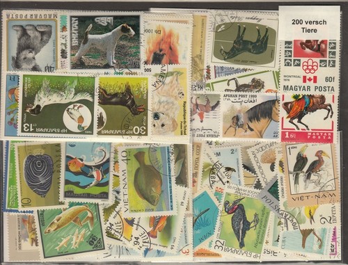 200 verschiedene briefmarken - 200,