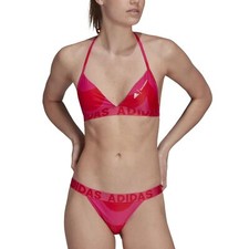 adidas Marimekko Bikini gepolsterte Cups Sport Freizeit Badeanzug Pink Rot