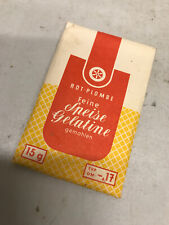 Tüte Speise Gelatine 1961 ROT
