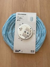 Ikea SOLVINDEN Led Solarhängeleuchte Oval - hellblau 43cm