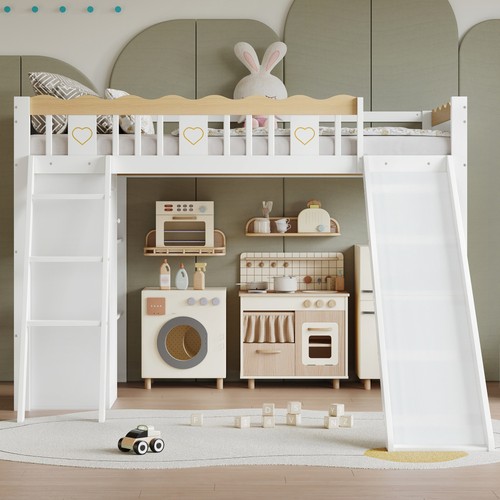Hochbett 200cm kinderbett - hochbett,