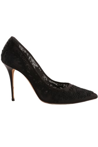 Manolo blahnik black mesh - manolo,