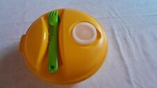 Tupperware Salat&Go, Schüssel To Go mit Deckel + Besteck + Becher 1,0 L GELB