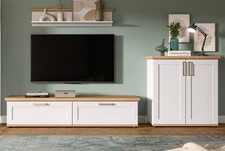 Wohnwand Schrankwand weiß