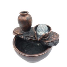 Natürlicher Innenbrunnen Vase Dekoration Soli Blumenplan LED Licht Tisch Farbige