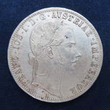 Österreich 1 Florin 1863 A Franz Joseph I. Silber Ag ss