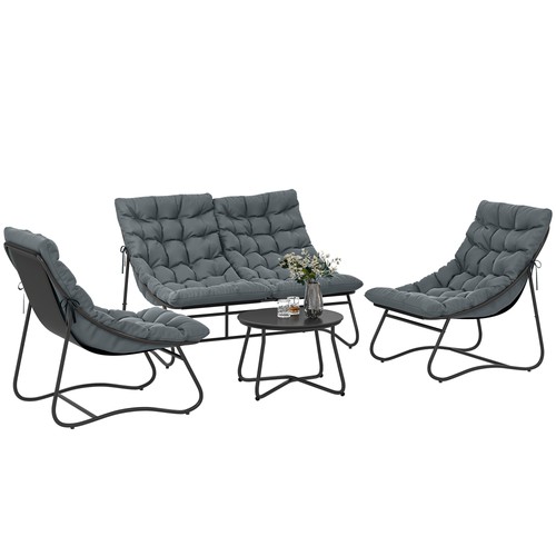 Stahl gartenmöbel set - set, 4