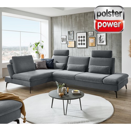 Polsterpower ecksofa denim - -,
